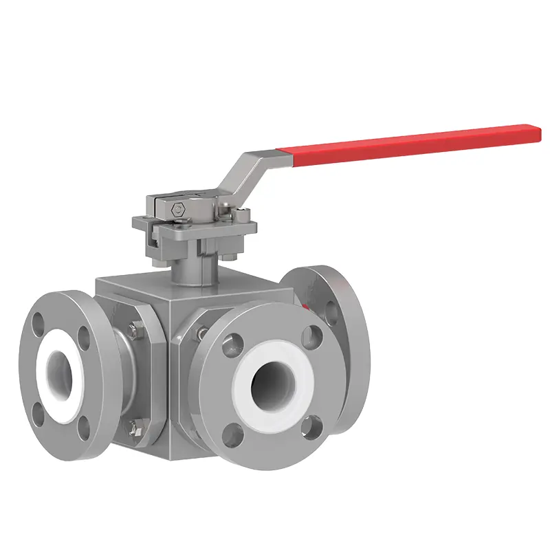 Ptfe Lined tres-modo pila valvae